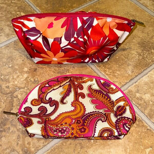 Clinique Skincare Makeup Cosmetic Case Zipper Bag Pouch BUNDLE OF 2